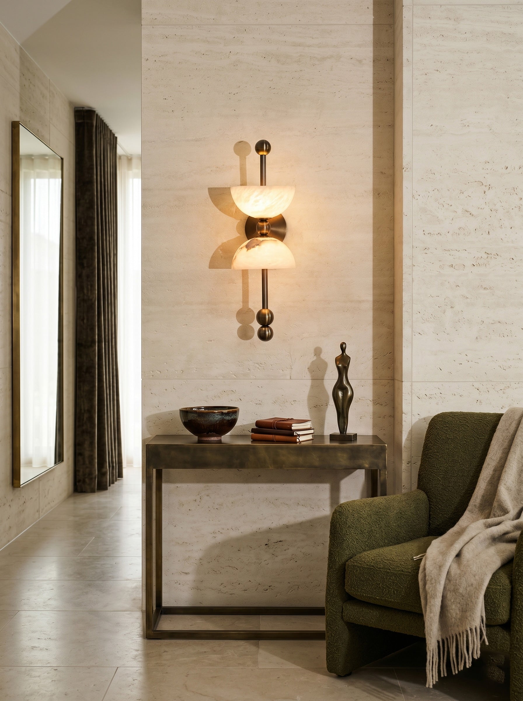 Lindenborne Alabaster Indoor Wall Light