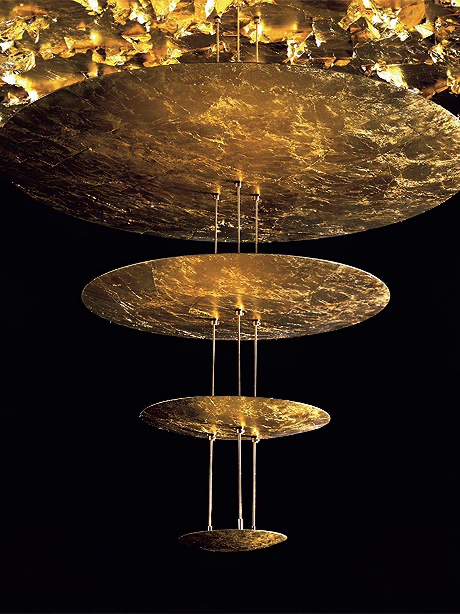 Phelion Layered Gold Foil Pendant Light
