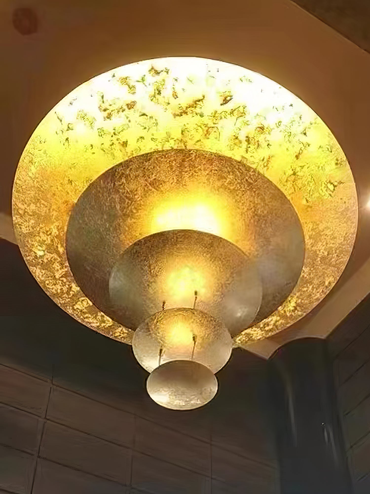 Phelion Layered Gold Foil Pendant Light