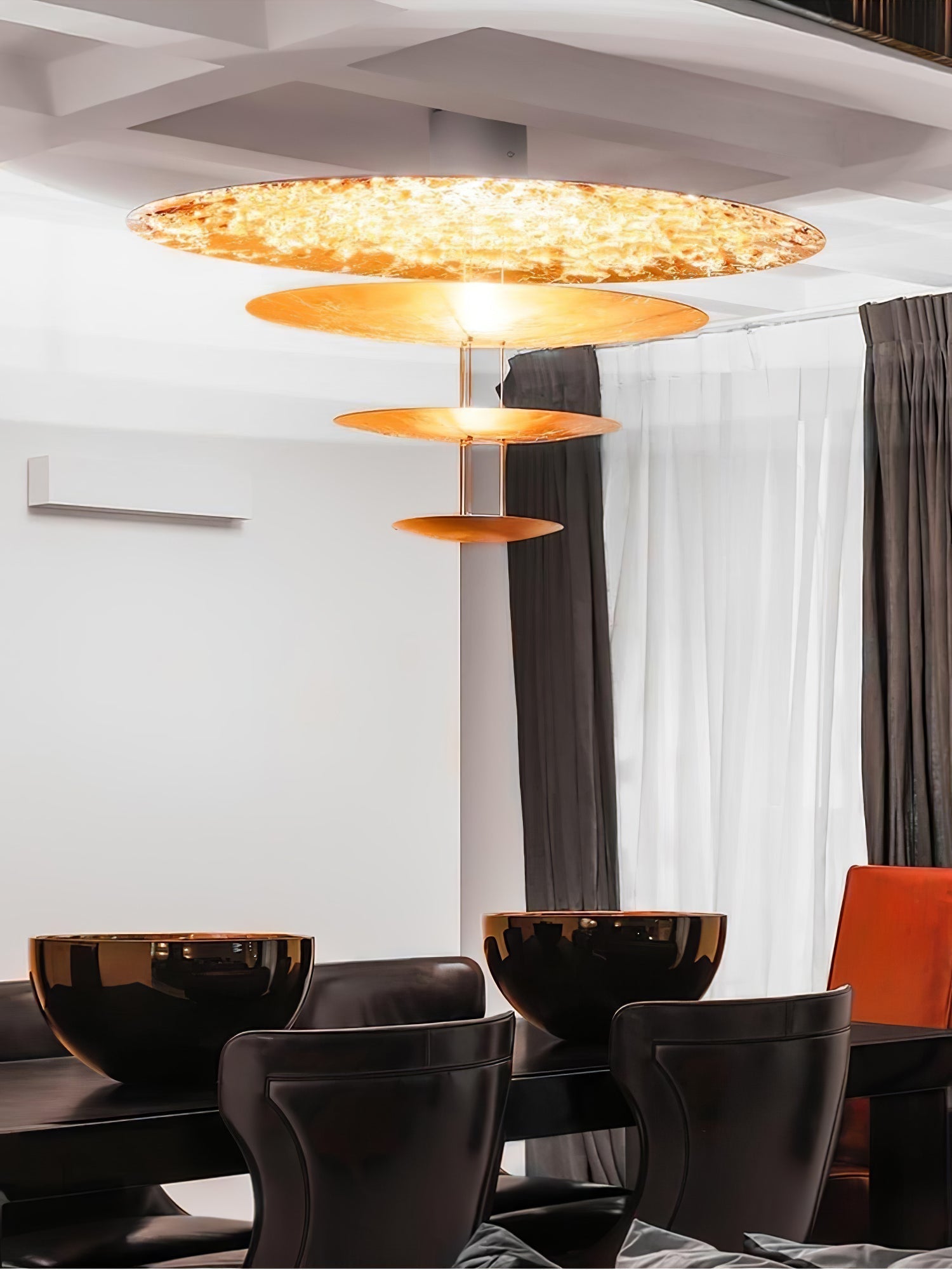 Phelion Layered Gold Foil Pendant Light