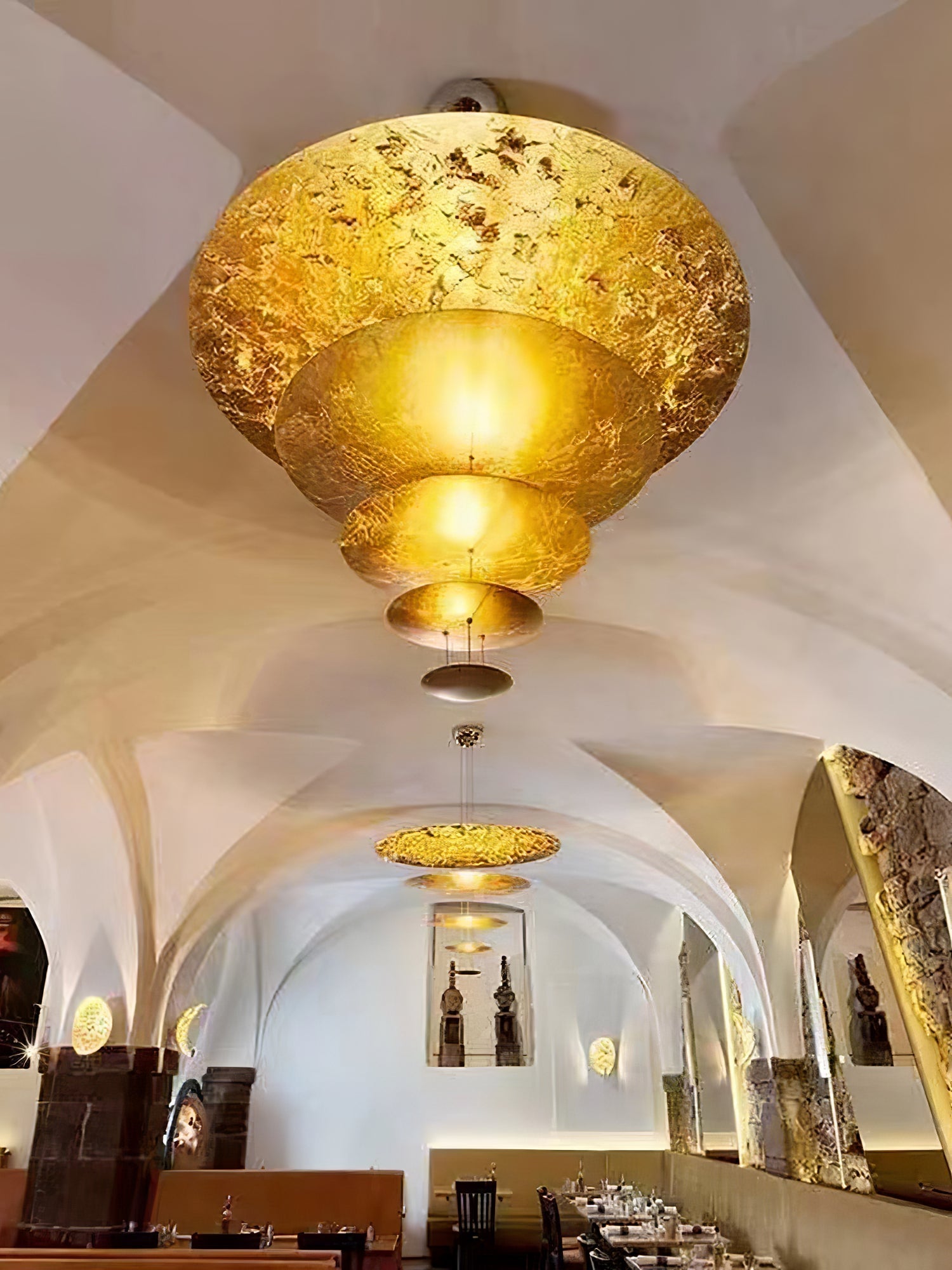 Phelion Layered Gold Foil Pendant Light