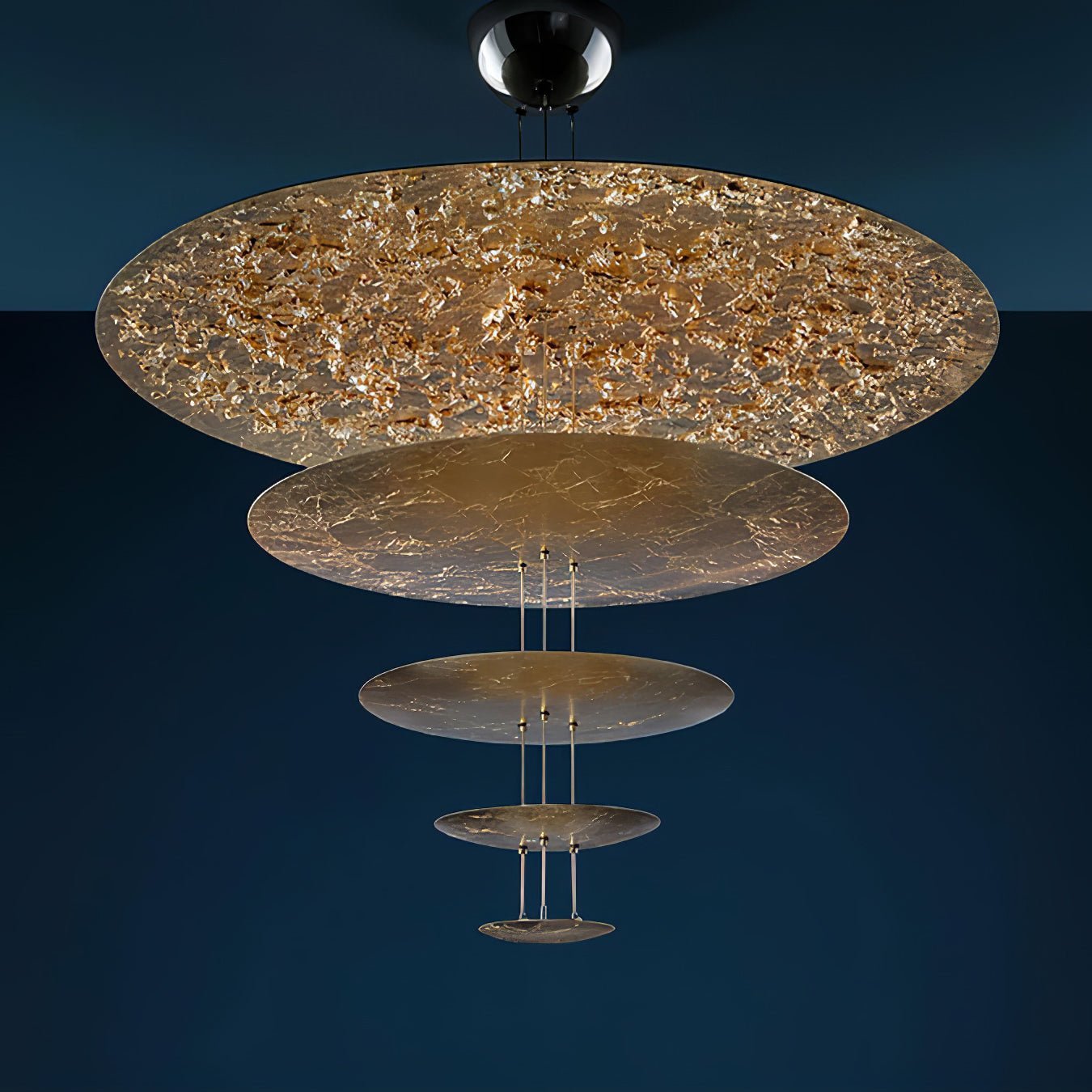 Phelion Layered Gold Foil Pendant Light