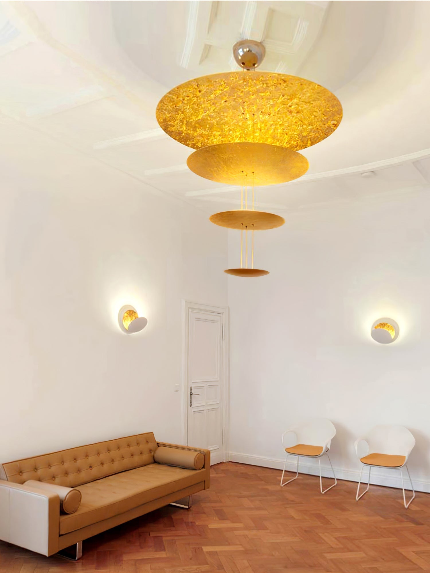 Phelion Layered Gold Foil Pendant Light