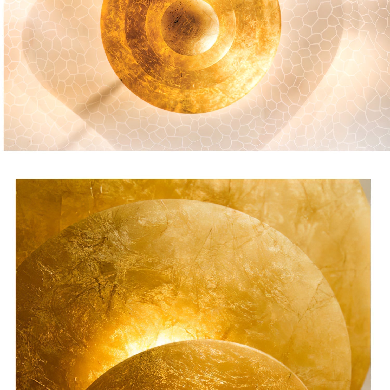 Phelion Layered Gold Foil Pendant Light