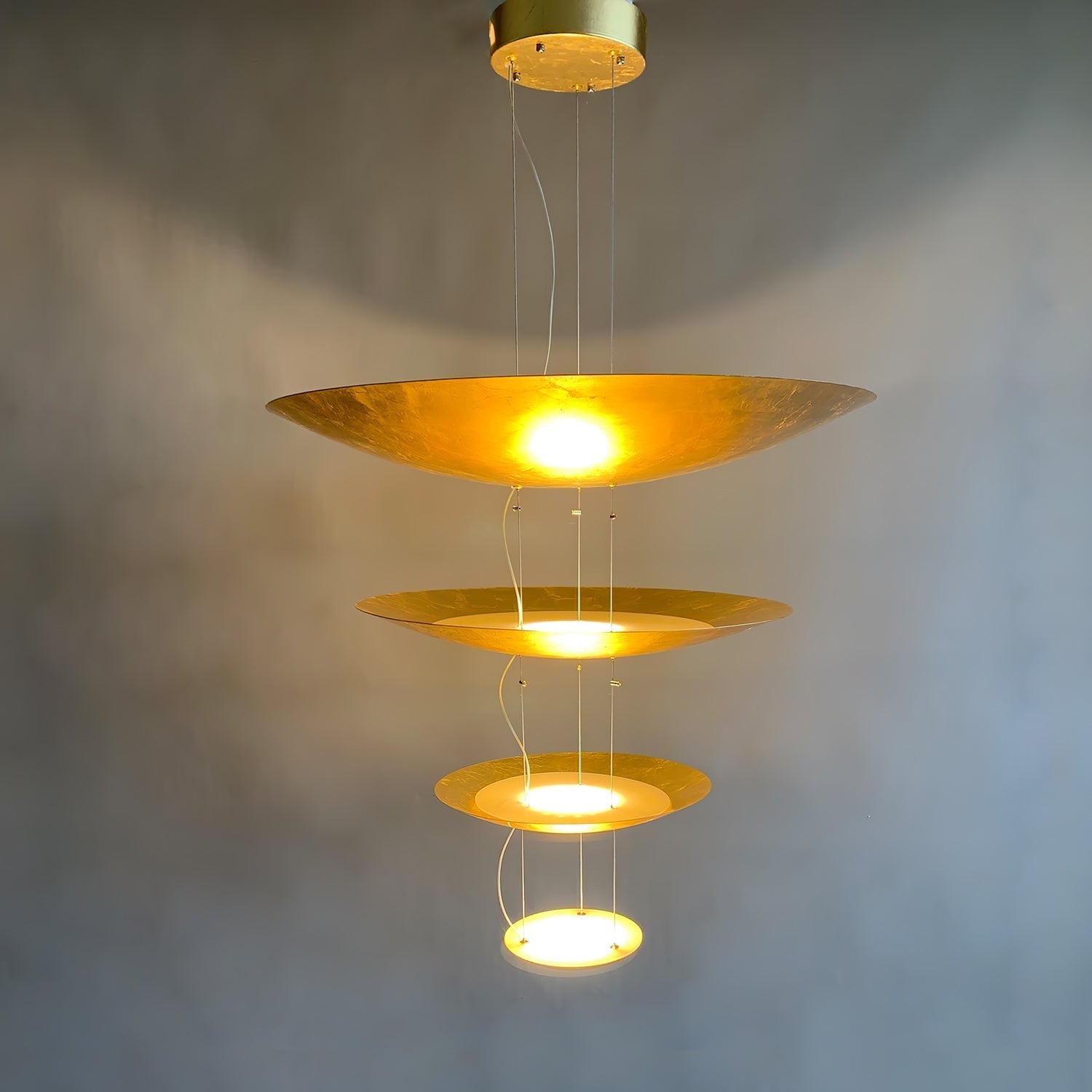 Phelion Layered Gold Foil Pendant Light