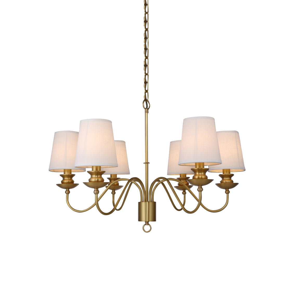 Imiryra Postmodern Luxury Brass Fabric Chandelier