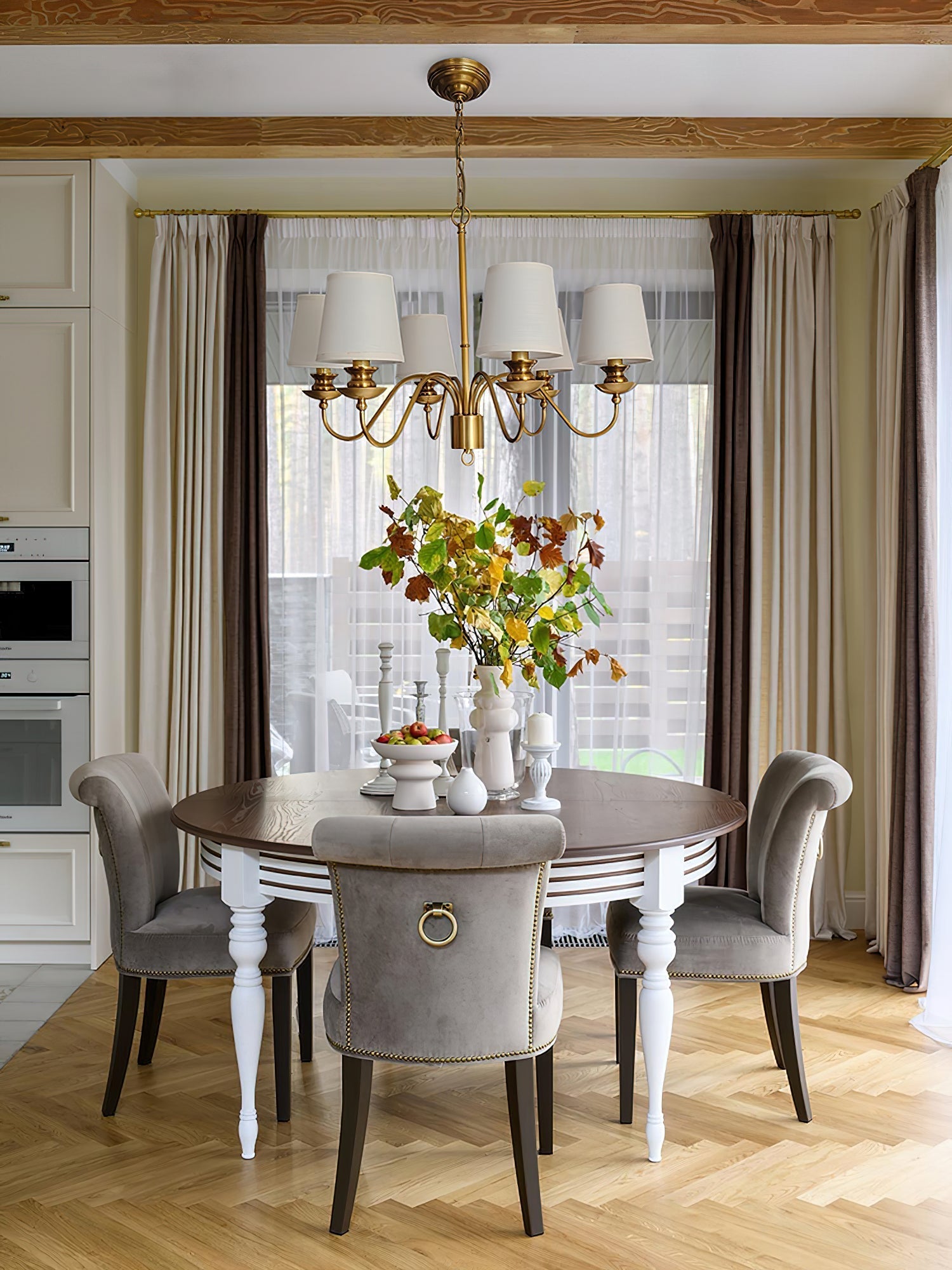 Imiryra Postmodern Luxury Brass Fabric Chandelier