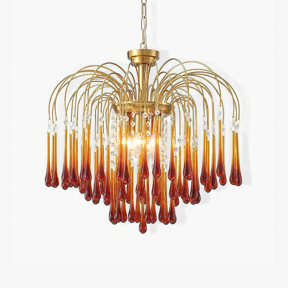 Ciel Chandelier Golden Arms and Crystal