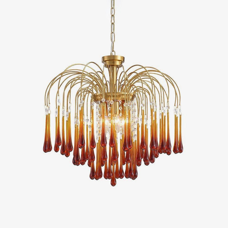 Ciel Chandelier Golden Arms and Crystal