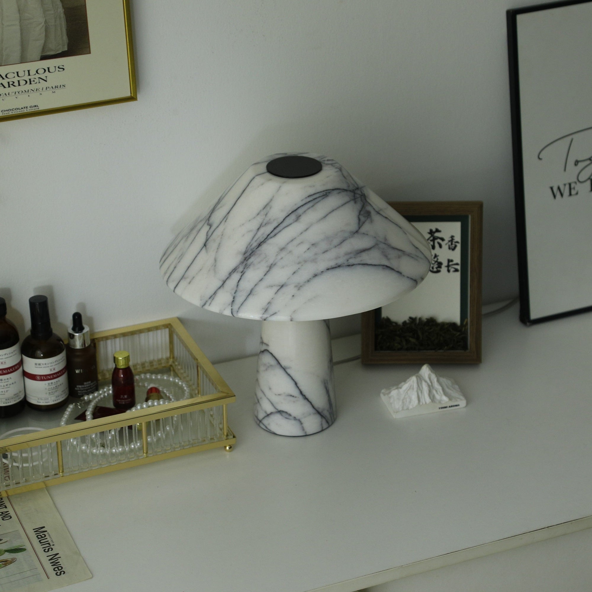 Dashiell Marble Modern Table Lamp