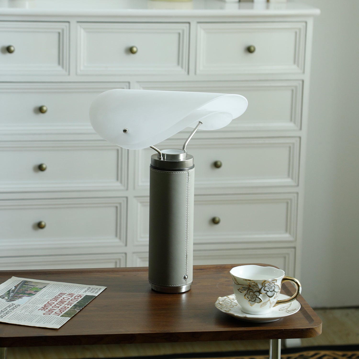 Inorielis Sculptural Travertine Table Lamp