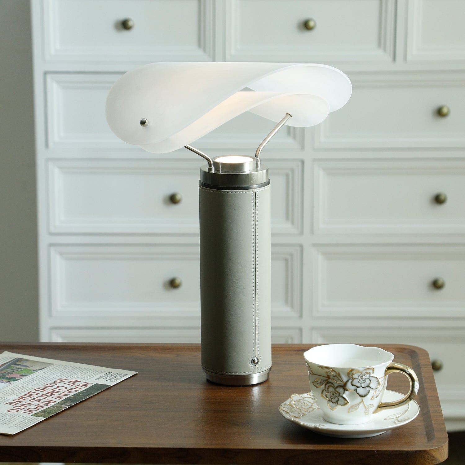 Inorielis Sculptural Travertine Table Lamp