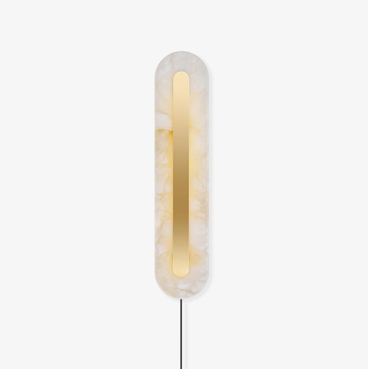 Alabaster Rounded Plug-in Wall Light