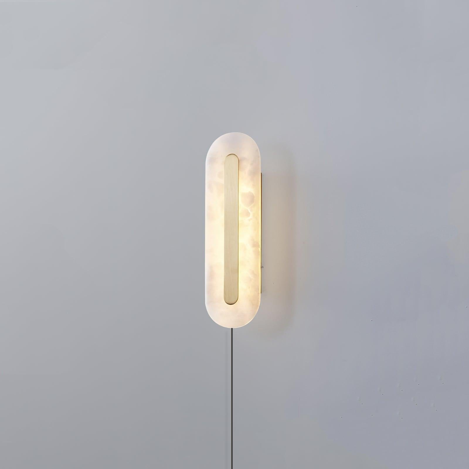 Alabaster Rounded Plug-in Wall Light