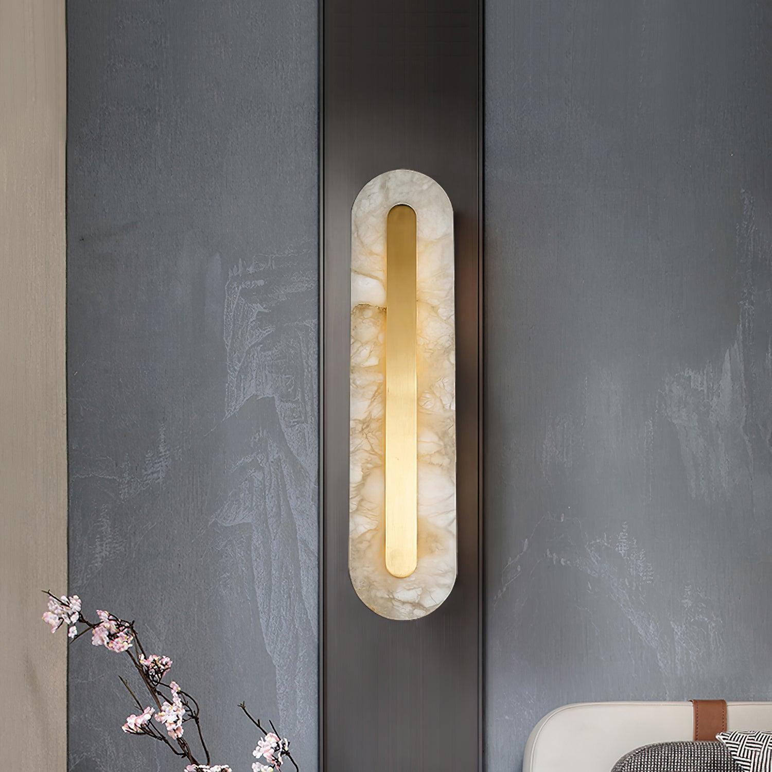 Kristy Alabaster Rounded Wall Lamp