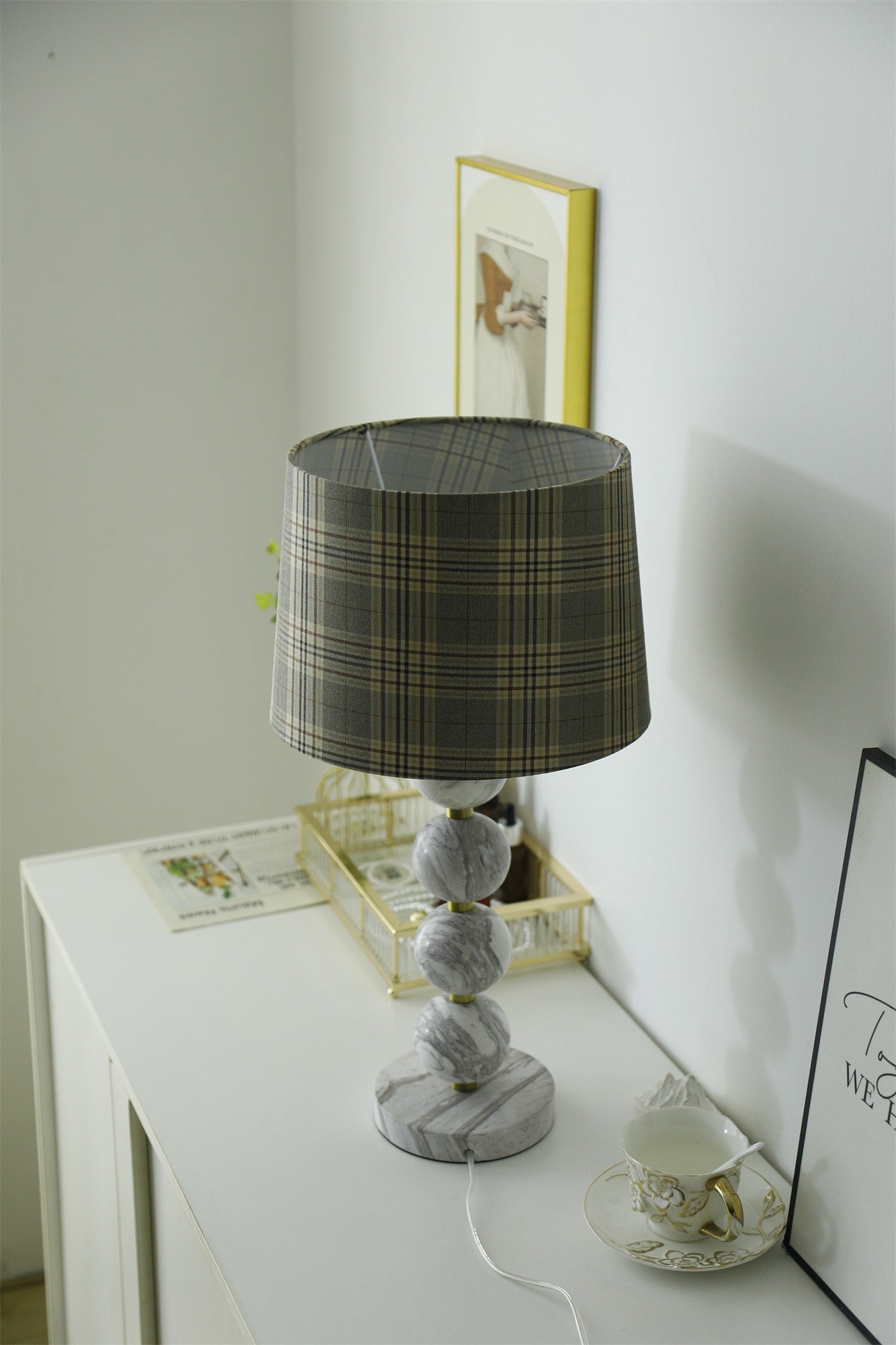 Rowan Modern Marble Table Lamp
