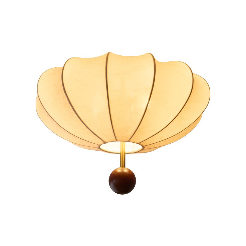 Rinelora Ceiling Light Wood Fabric Lantern