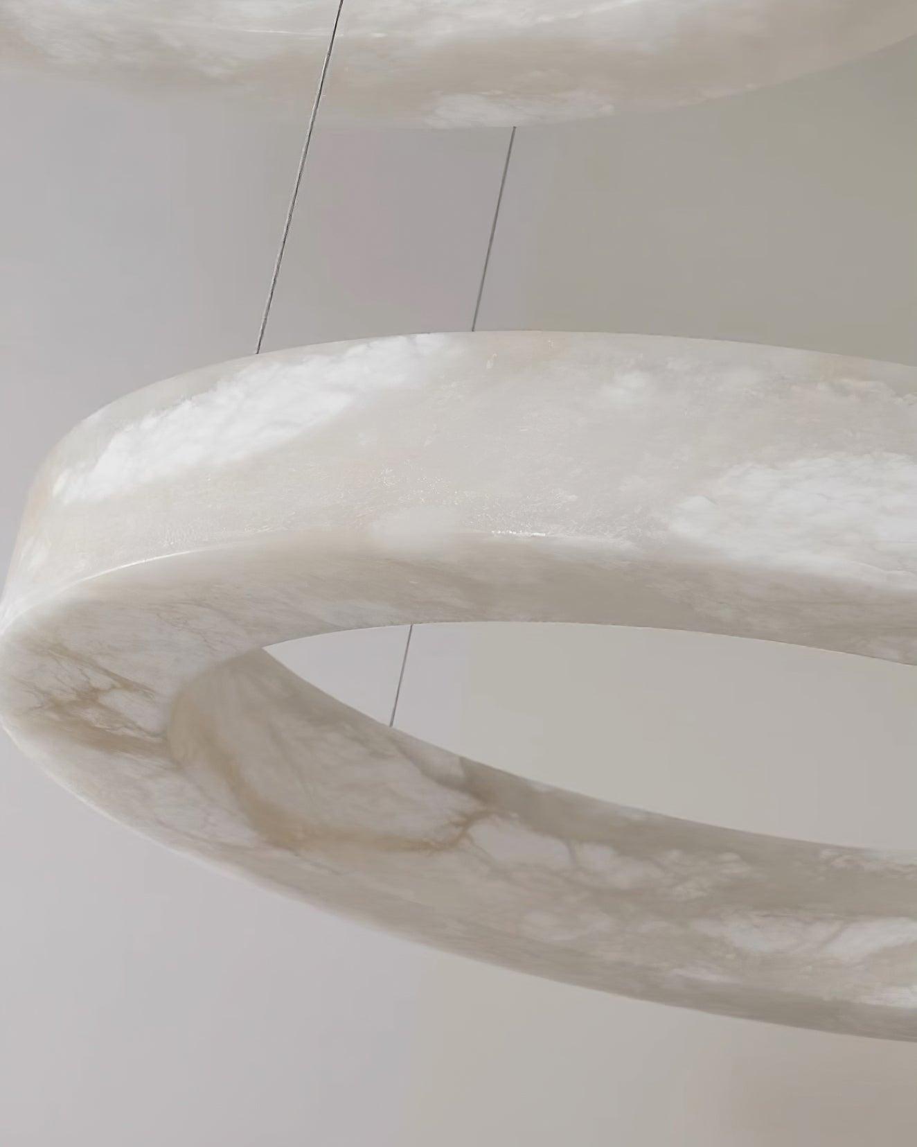 Vaelen Alabaster Multi-Ring Pendant Light
