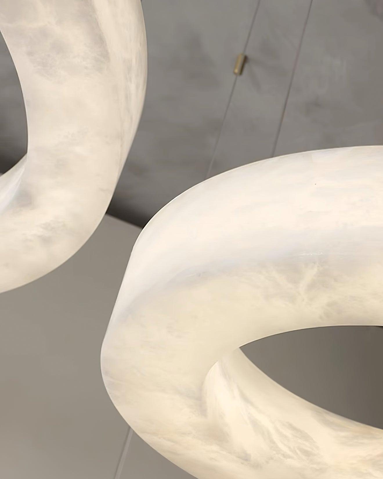 Vaelen Alabaster Multi-Ring Pendant Light