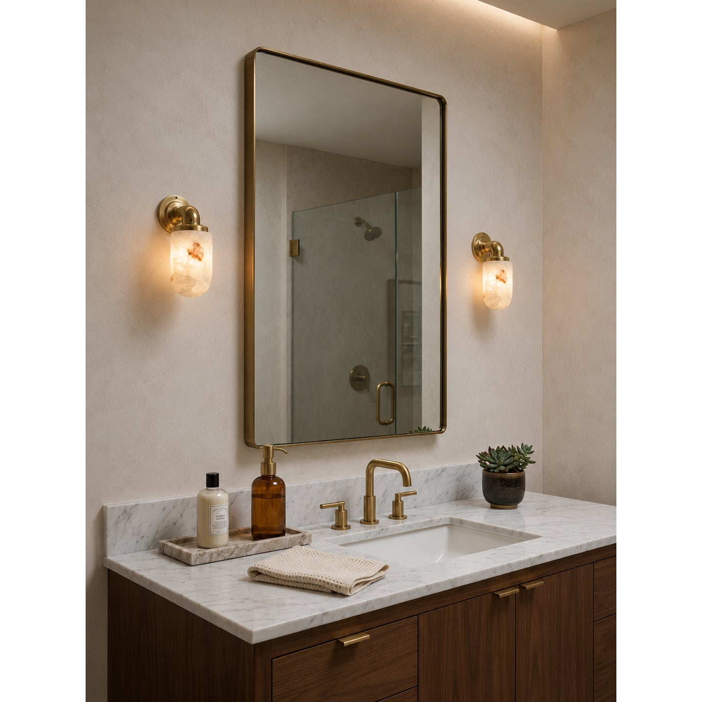 Marine Alabaster Wall Sconce