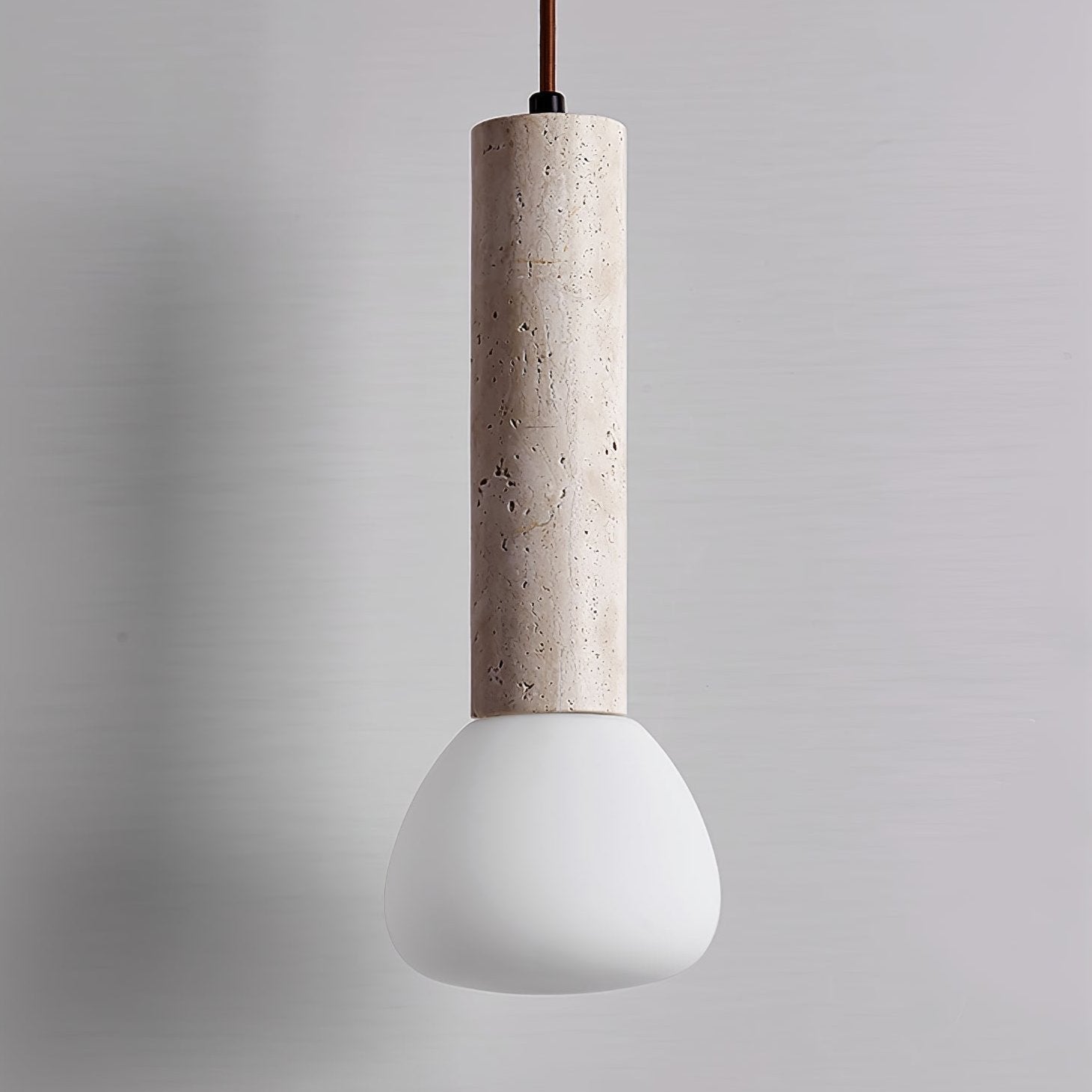 Beia Minimalist Travertine Pendant Light