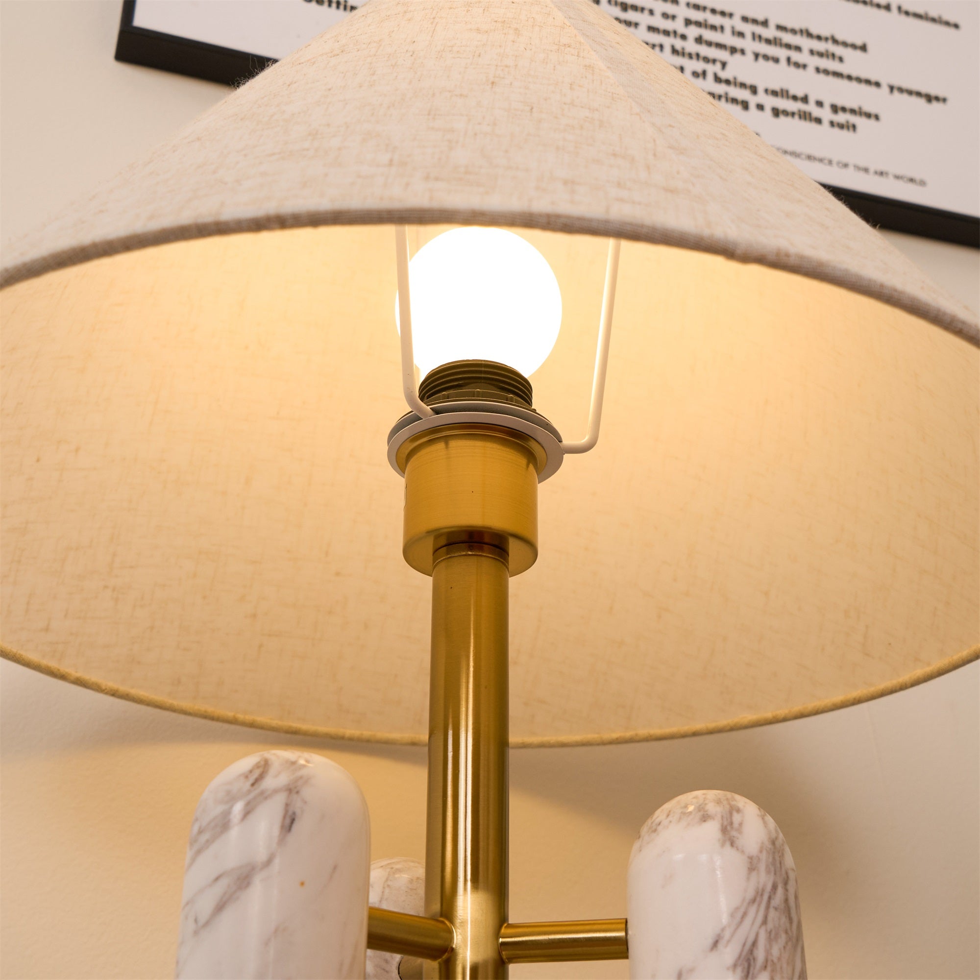 Trio Marble Modern Table Lamp