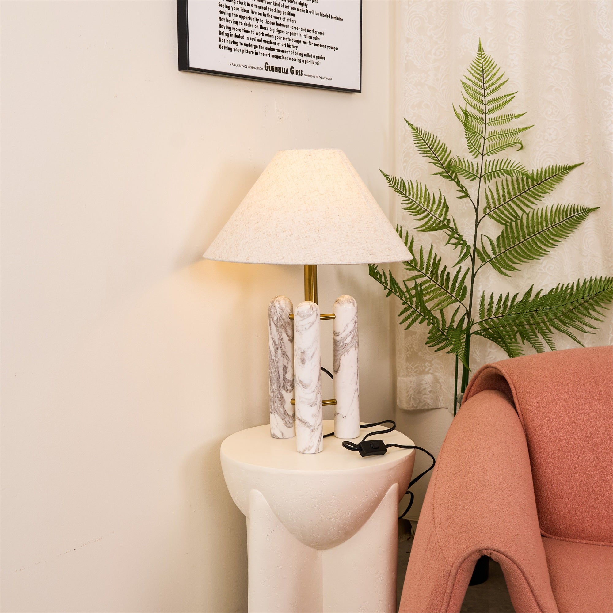 Trio Marble Modern Table Lamp