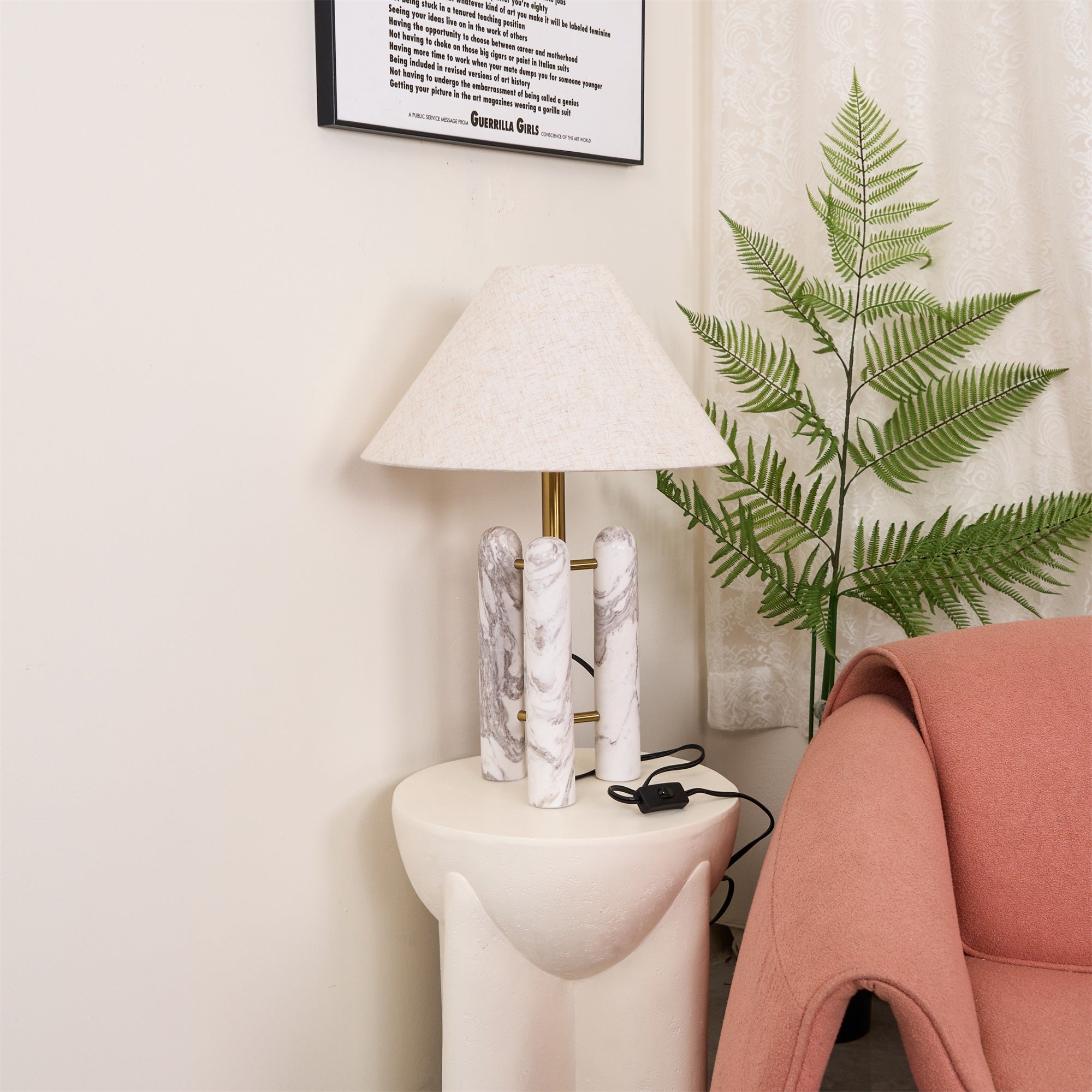 Trio Marble Modern Table Lamp