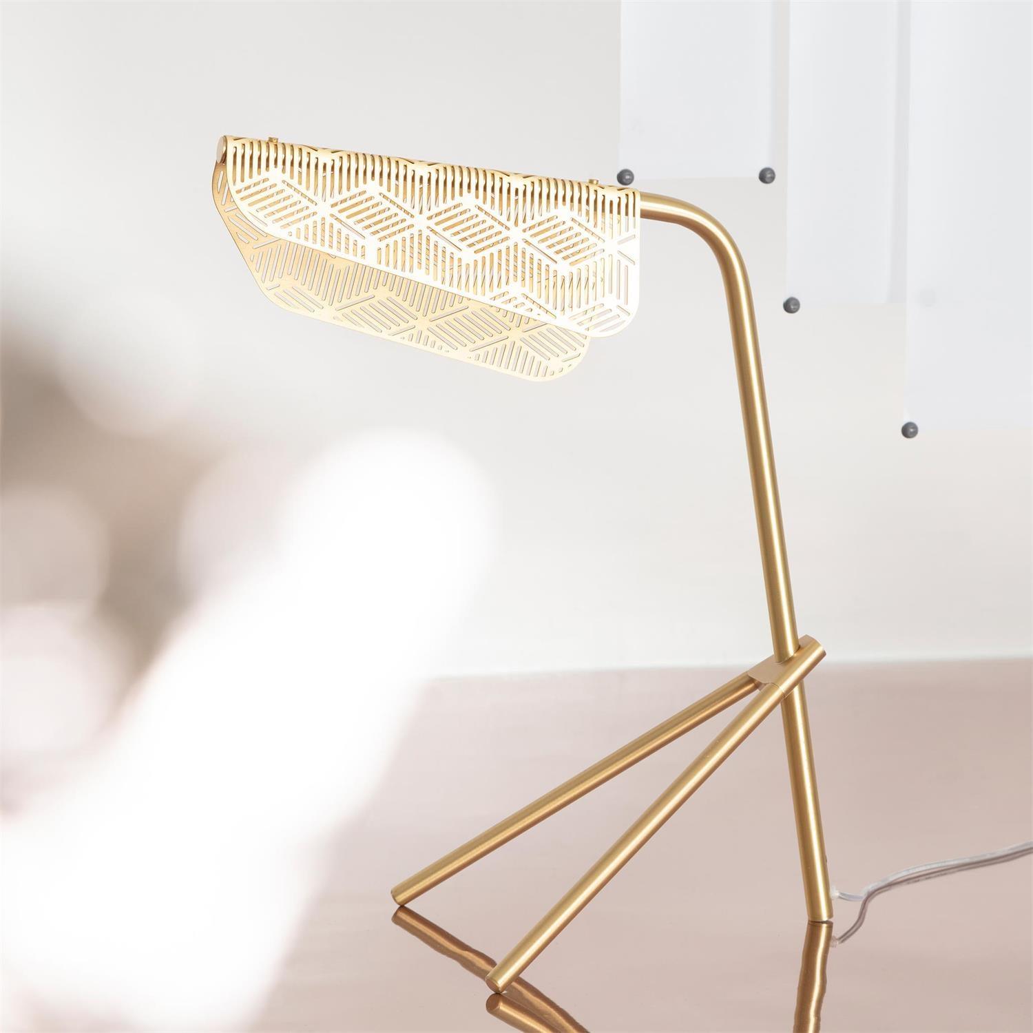 Lattice Gold Geometric Table Lamp