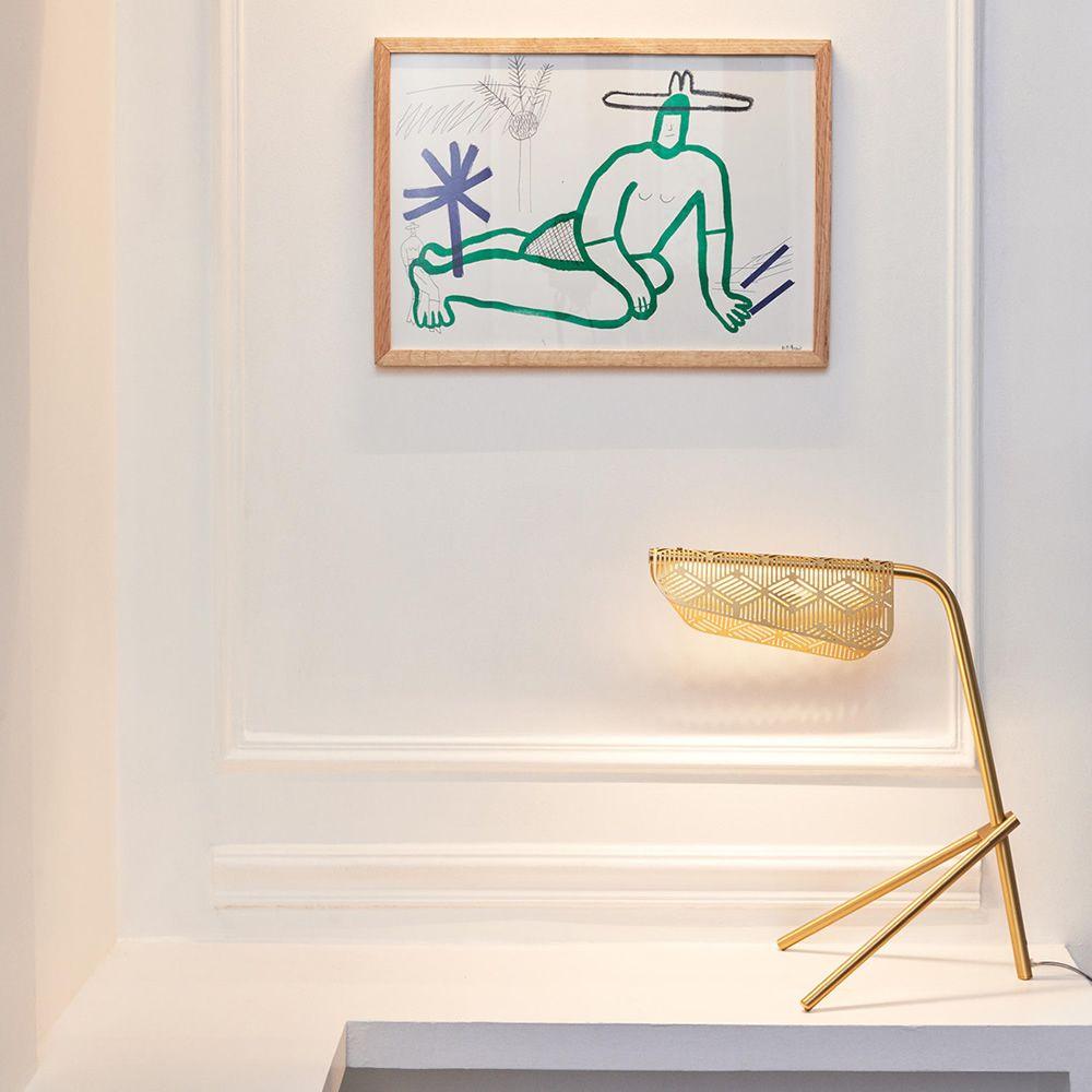 Lattice Gold Geometric Table Lamp