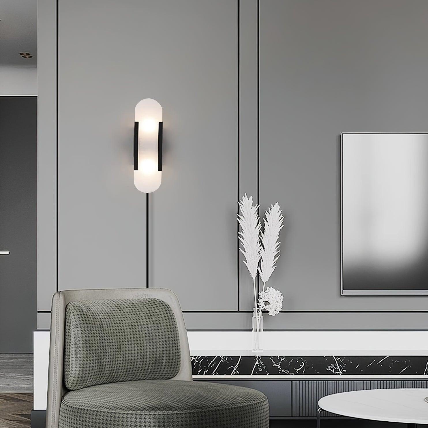 Bano Oblong Alabaster Plug Wall Light