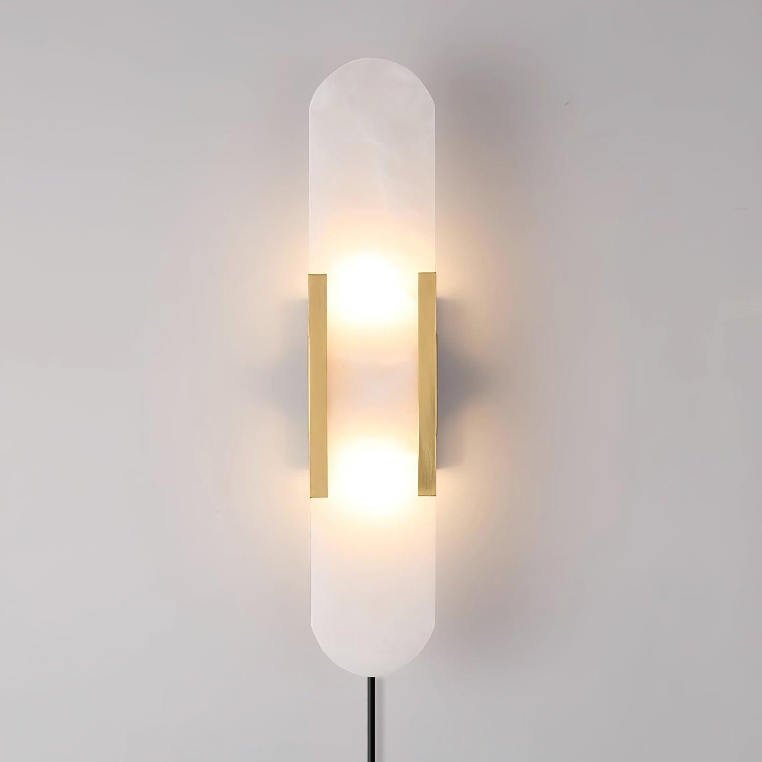 Bano Oblong Alabaster Plug Wall Light