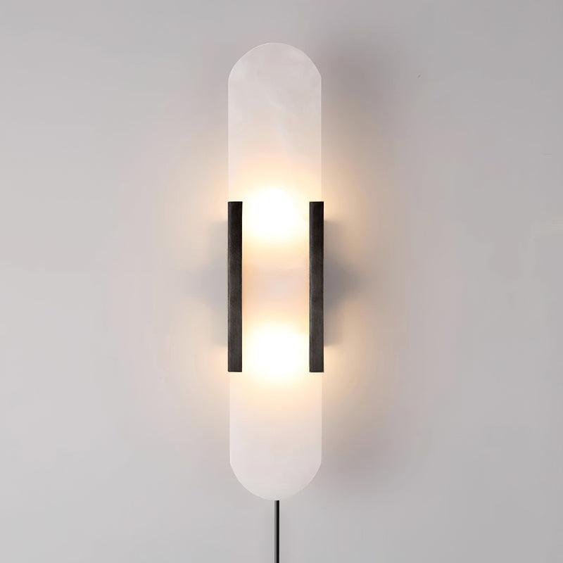 Bano Oblong Alabaster Plug Wall Light