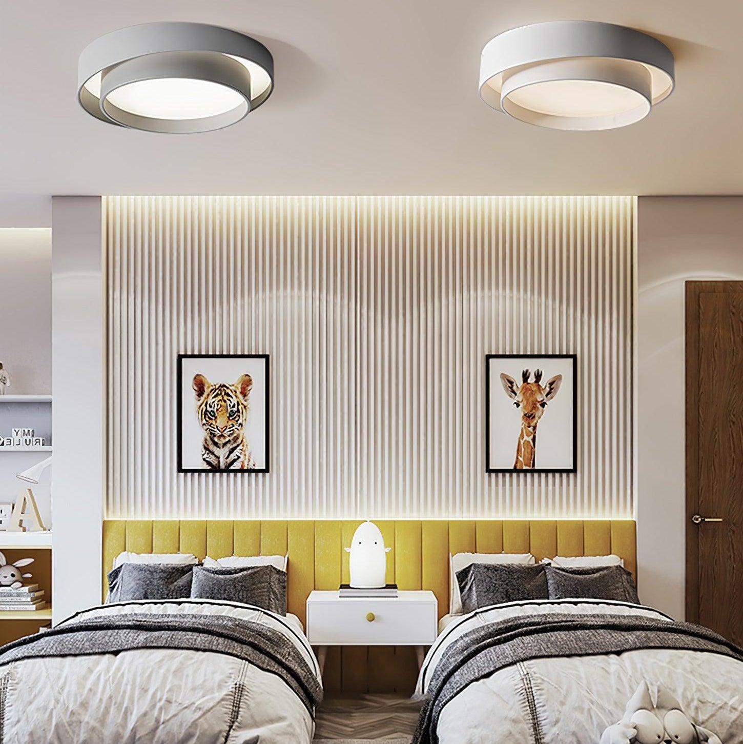 Jasper Ceiling Light Double Layers Modern Cylinder