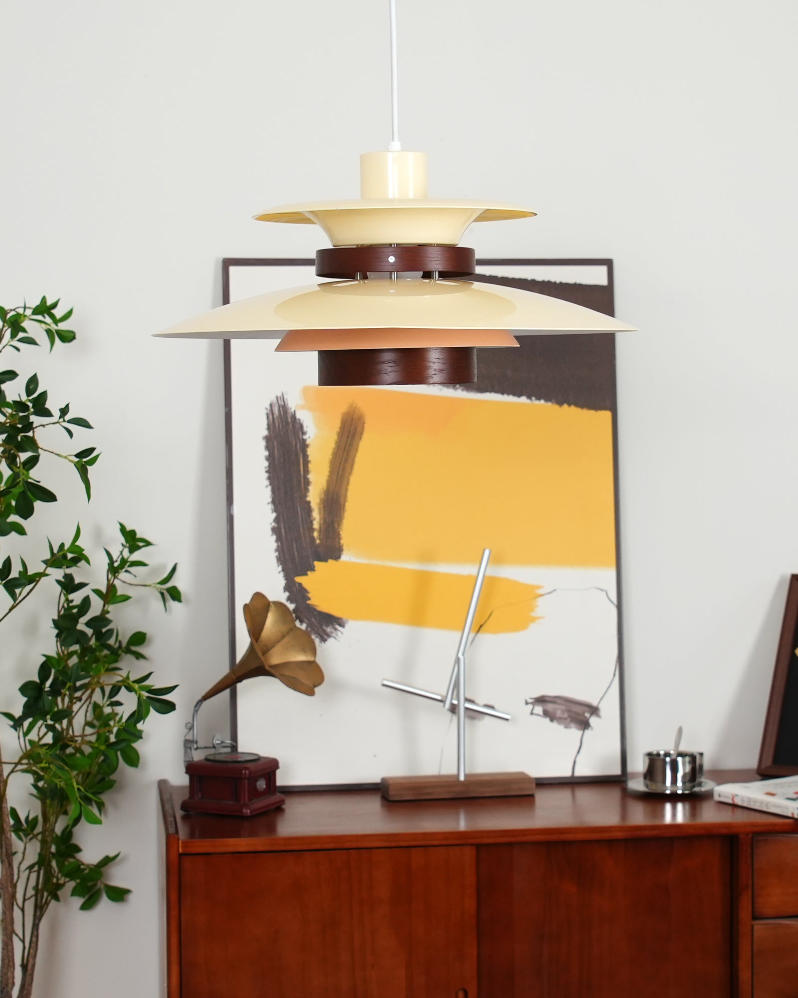 Sylelenne Wood Steel Pendant Lamp
