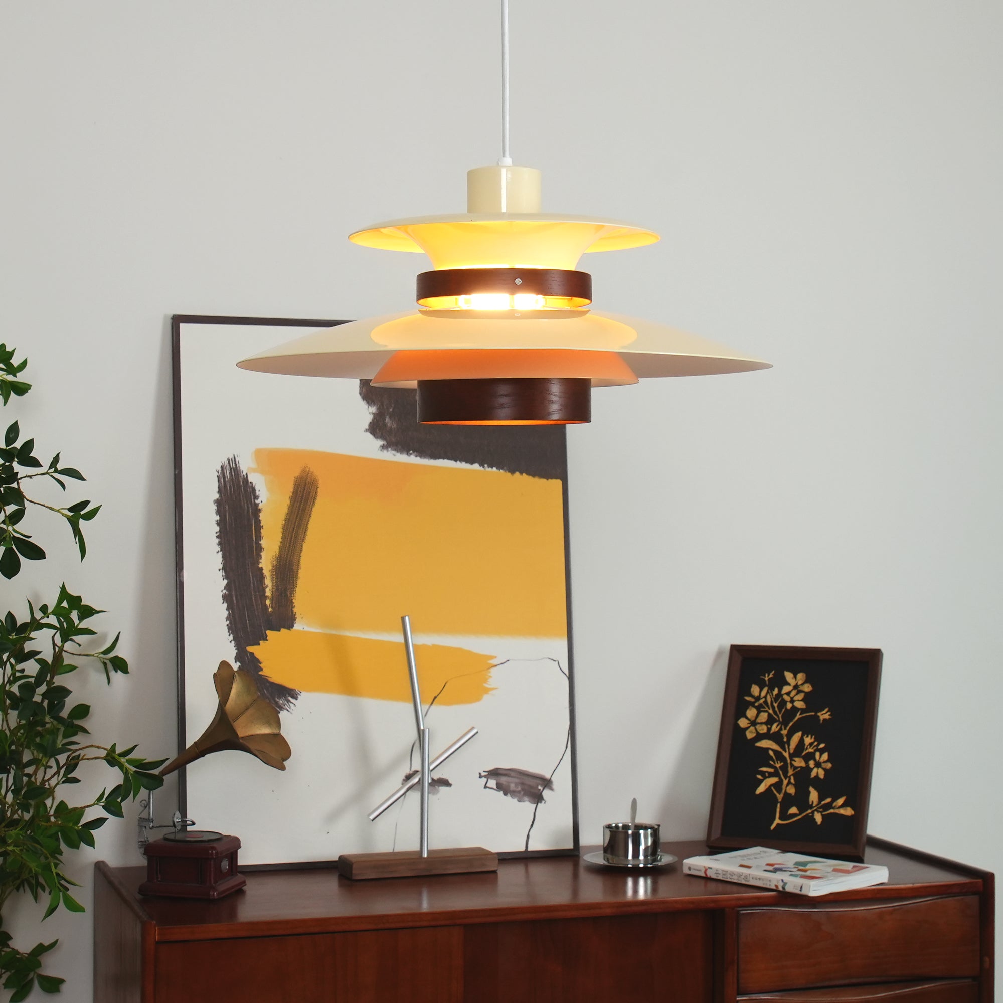 Sylelenne Wood Steel Pendant Lamp