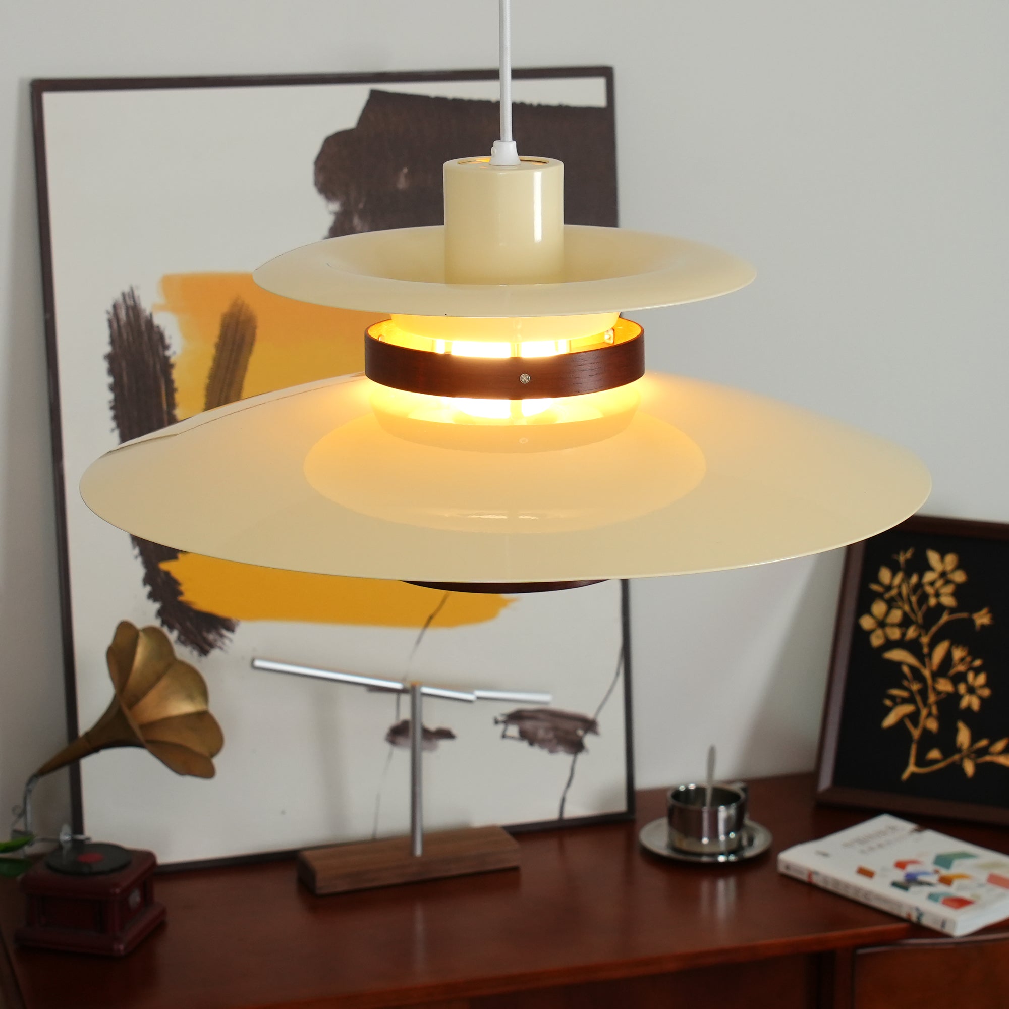 Sylelenne Wood Steel Pendant Lamp