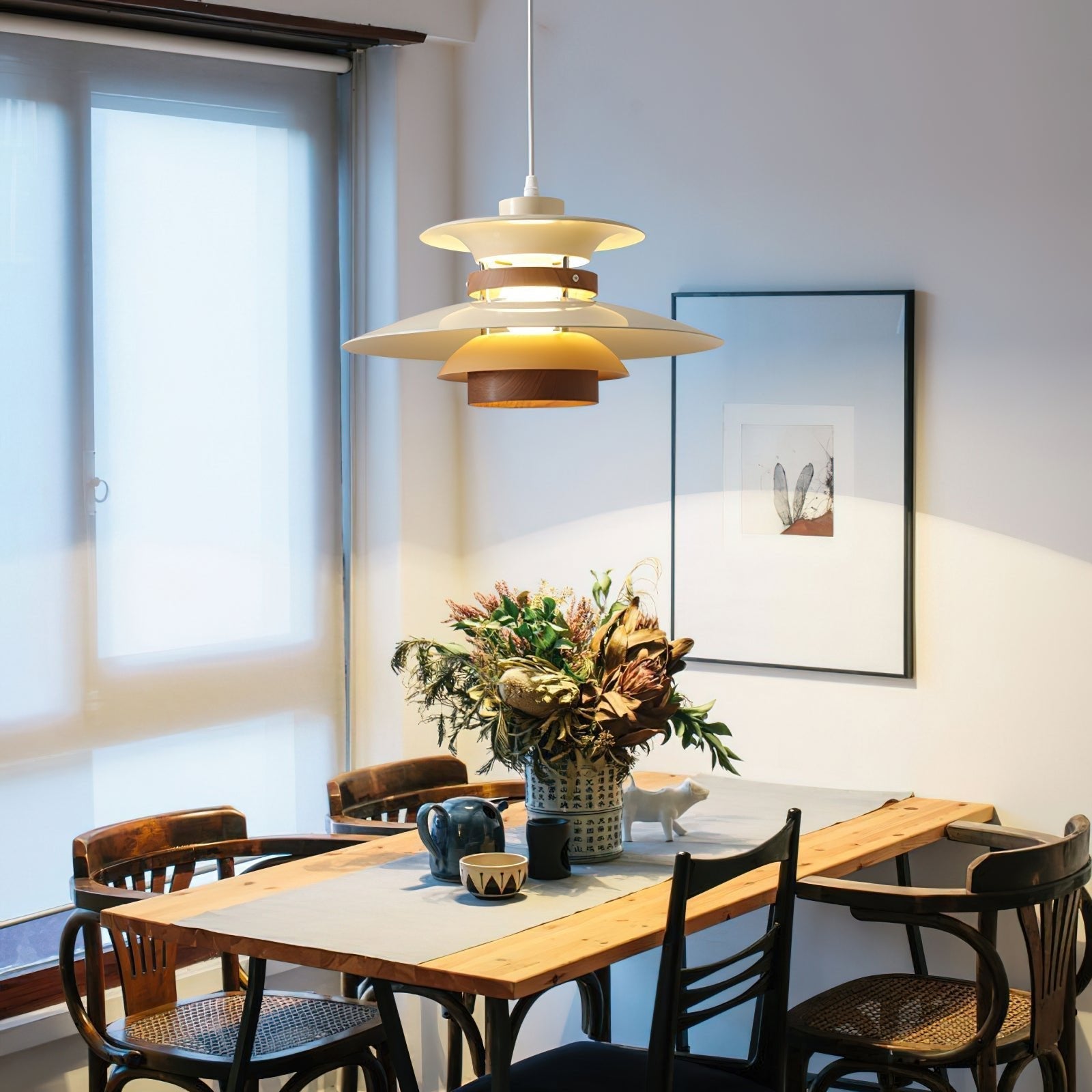Sylelenne Wood Steel Pendant Lamp