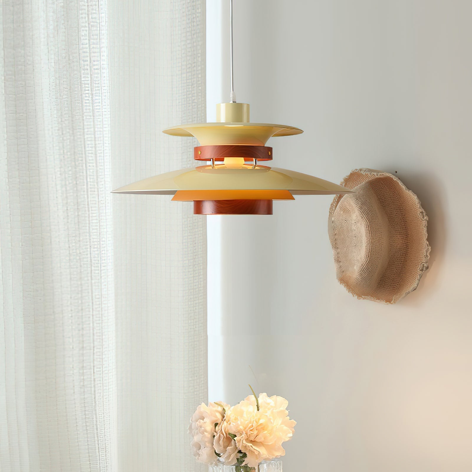 Sylelenne Wood Steel Pendant Lamp