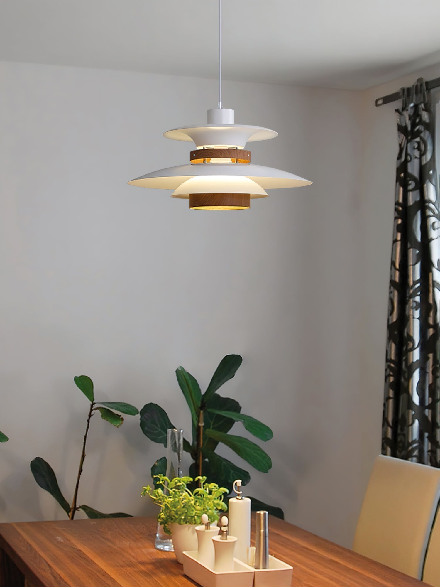 Sylelenne Wood Steel Pendant Lamp