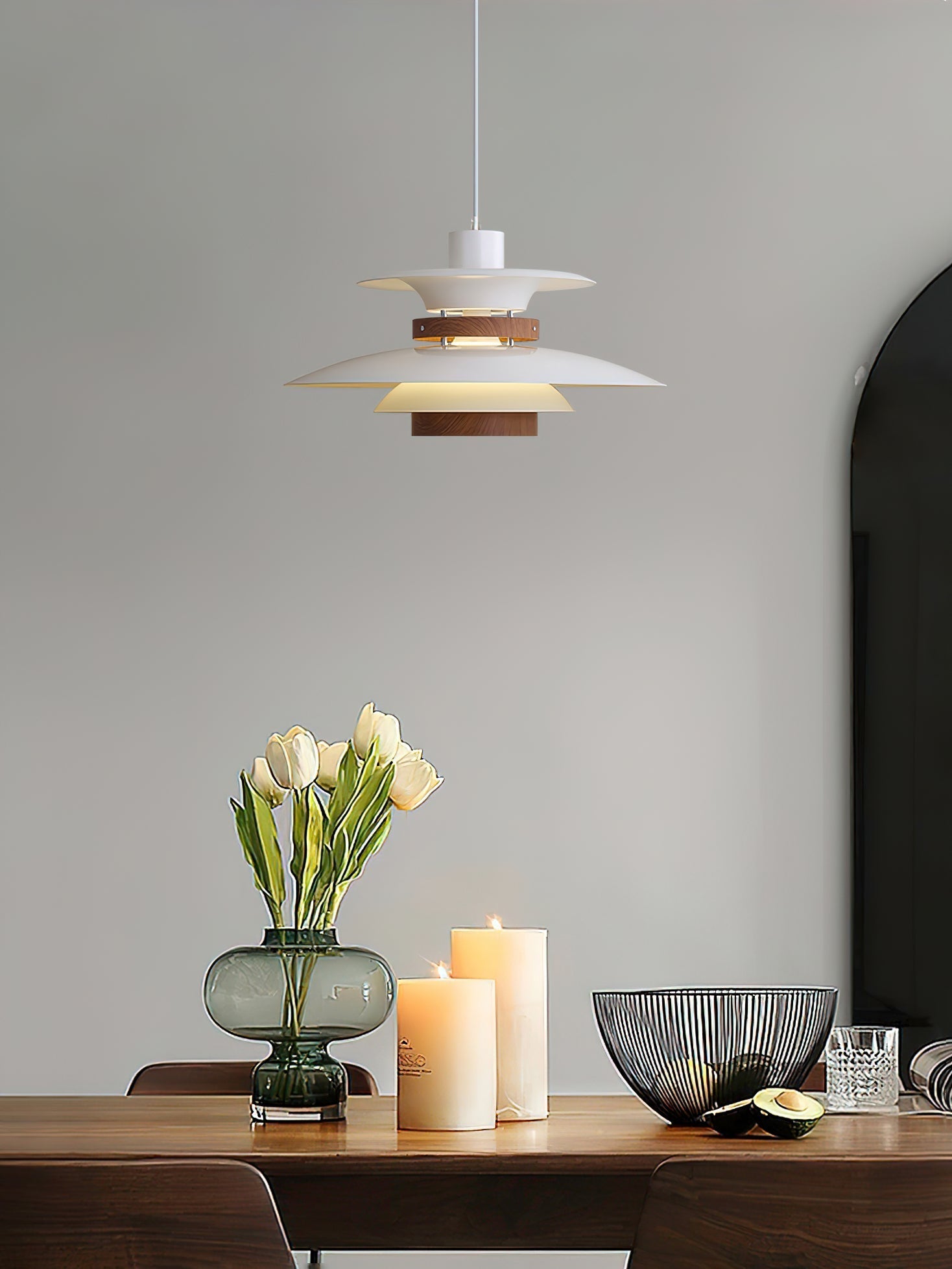 Sylelenne Wood Steel Pendant Lamp