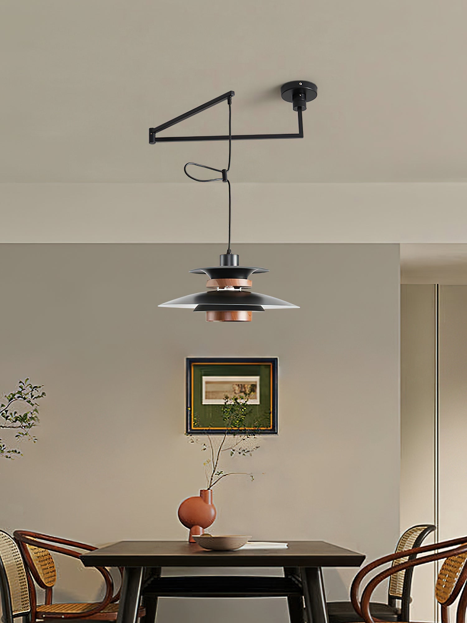 Sylania Steel & Wood Pendant Lamp