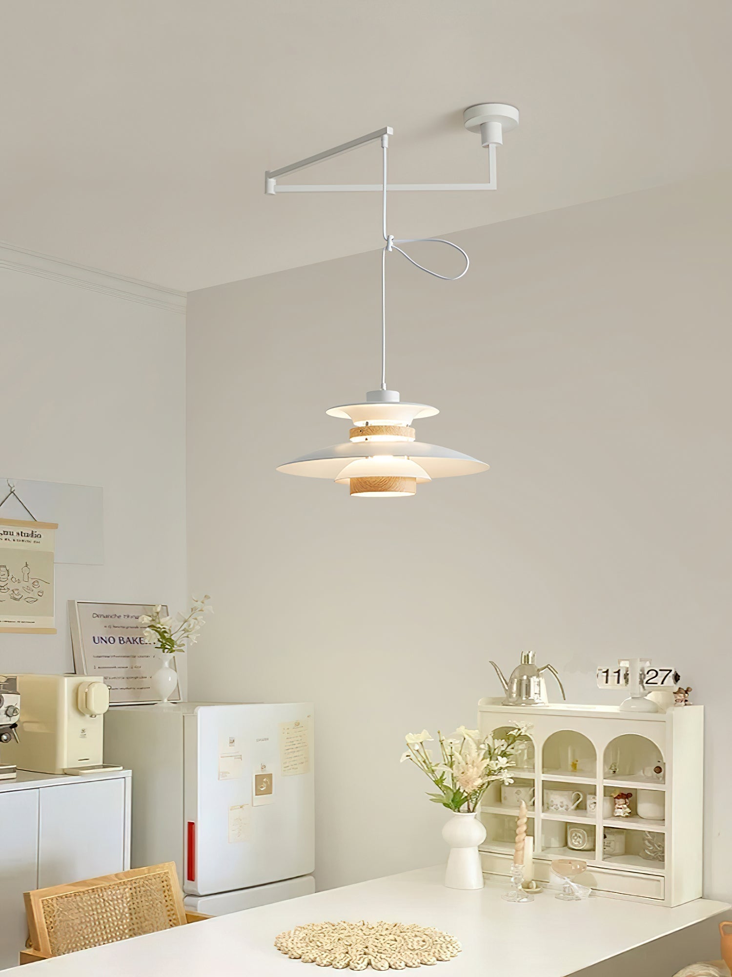 Sylania Steel & Wood Pendant Lamp