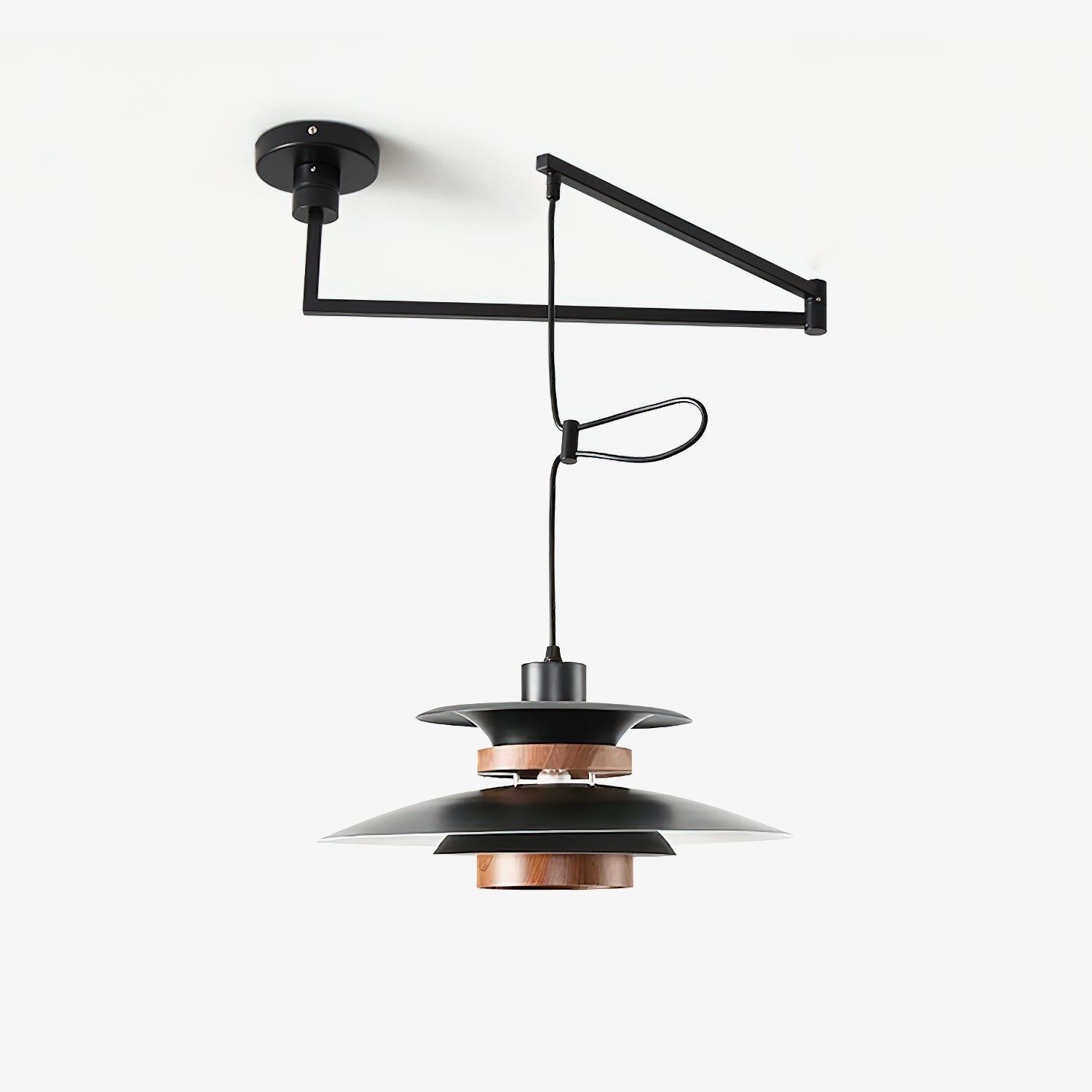 Sylania Steel & Wood Pendant Lamp
