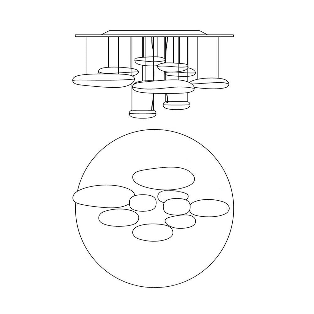 Feririan Ceiling Lamp Aluminum Pebble