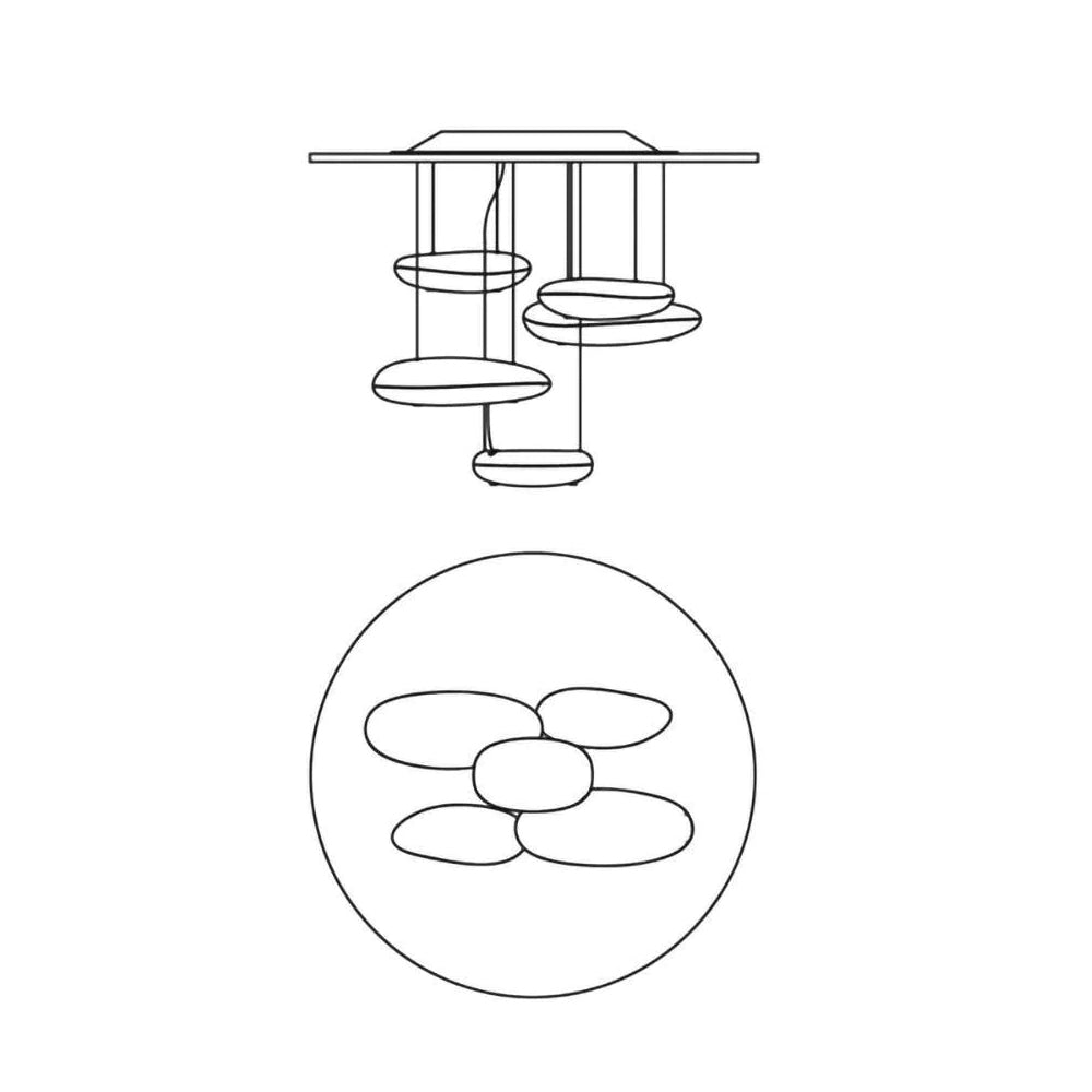 Feririan Ceiling Lamp Aluminum Pebble