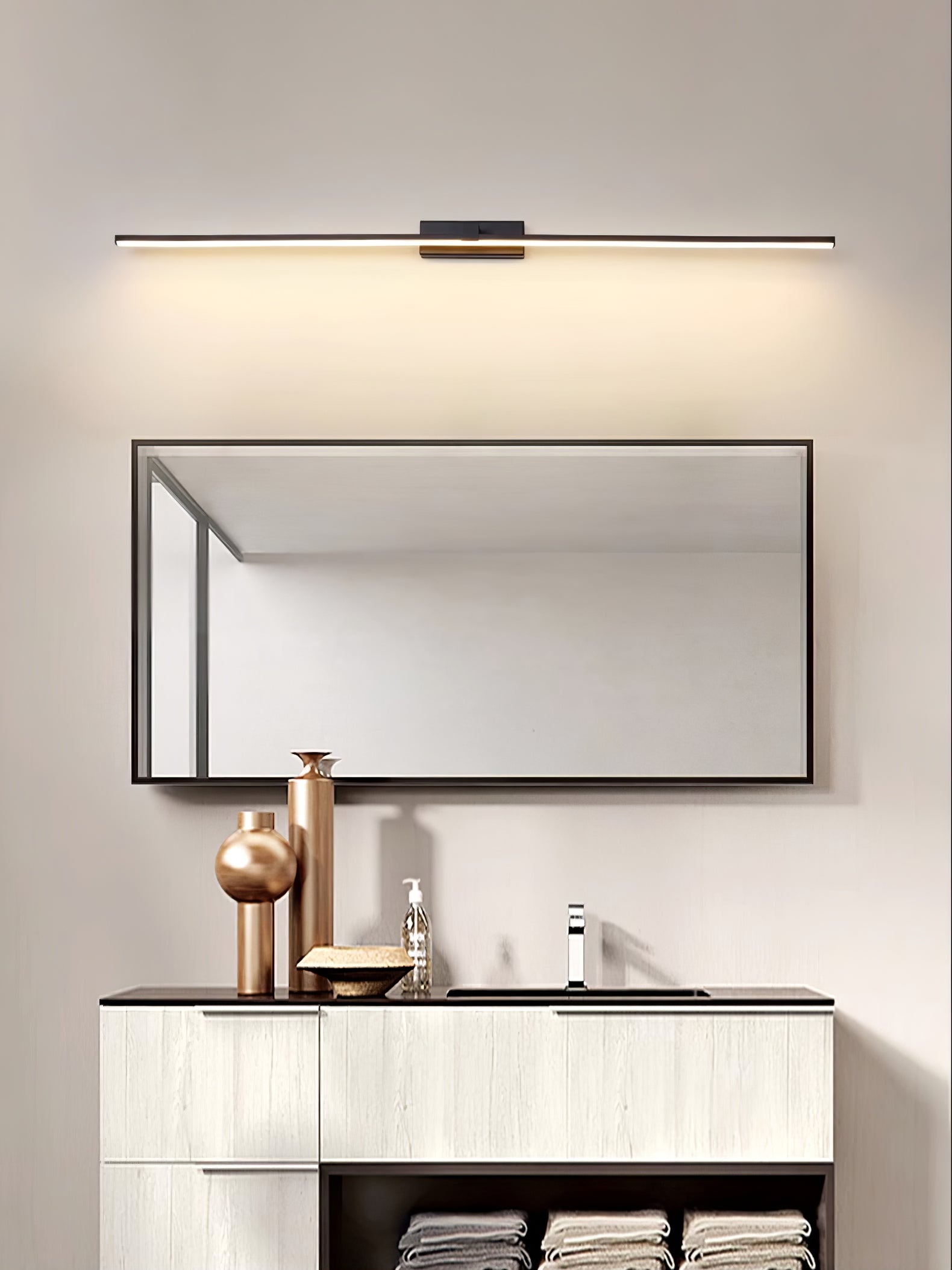 Yume Linear Modern Minimalist Mirror Wall Light