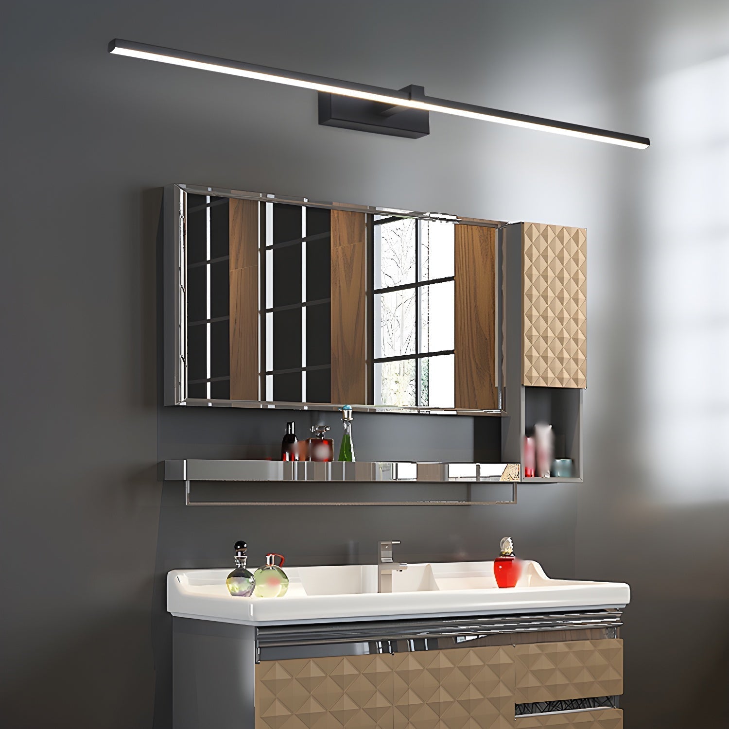 Yume Linear Modern Minimalist Mirror Wall Light