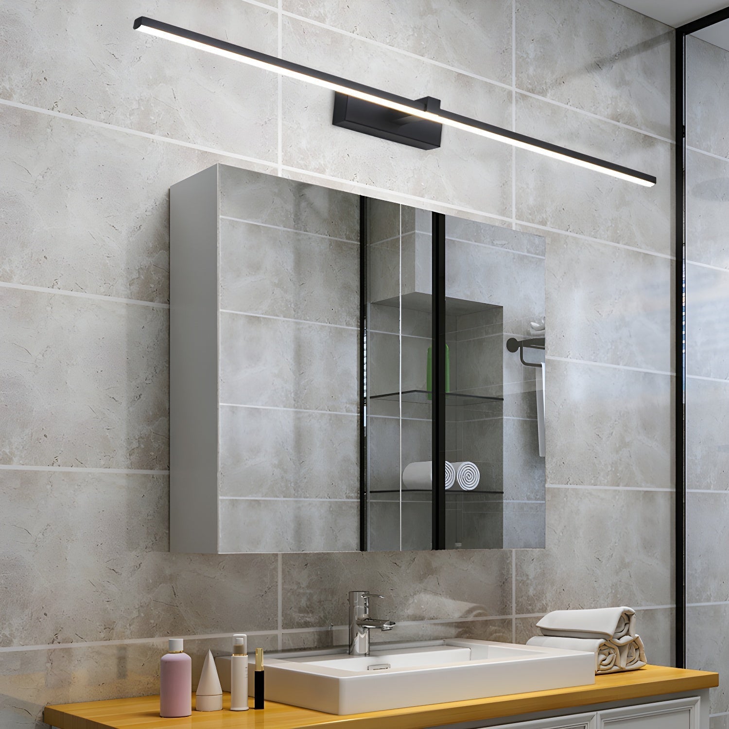 Yume Linear Modern Minimalist Mirror Wall Light