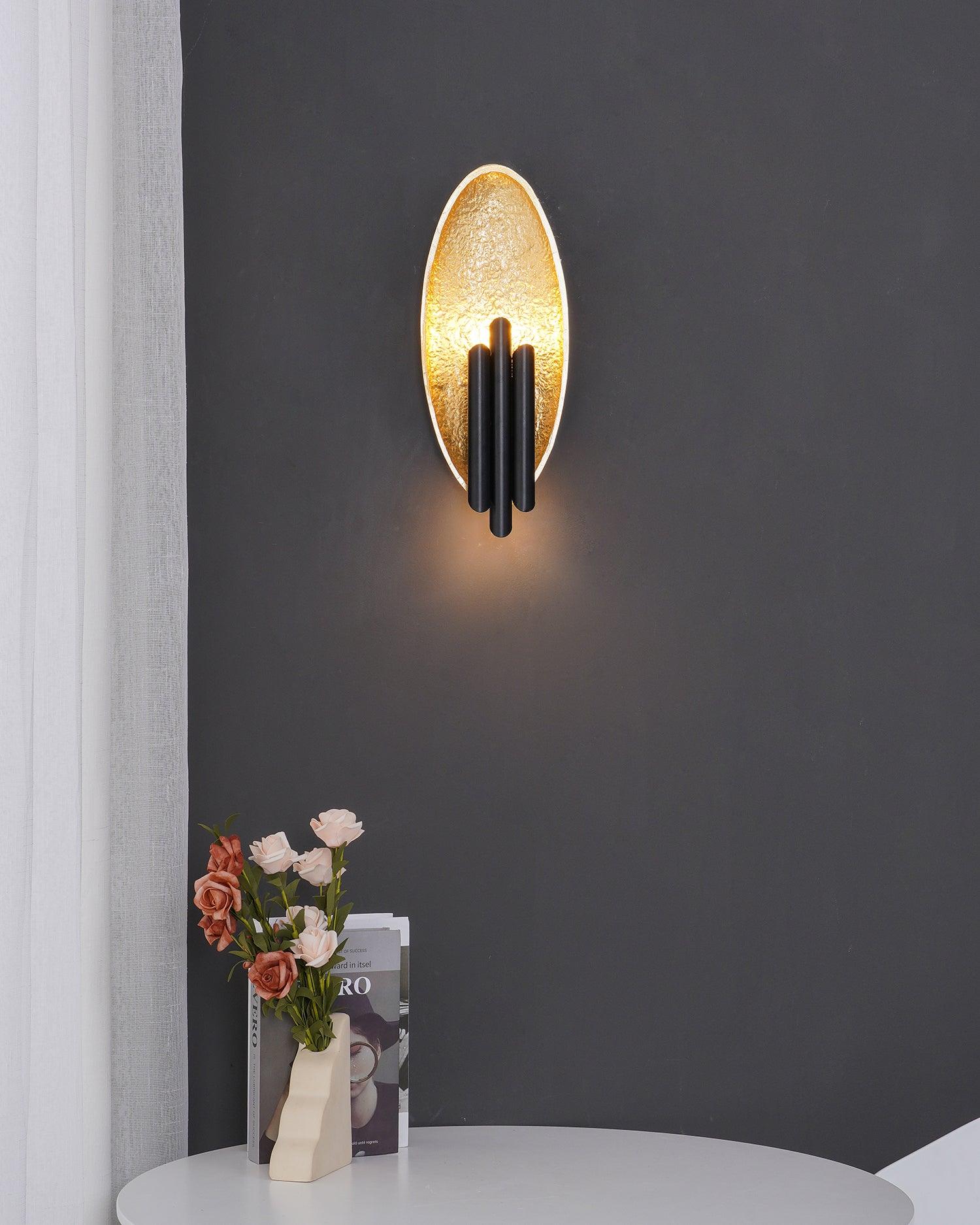 Aurerielle Wall Sconce Gold Black Minimalist